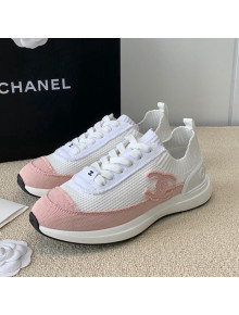 Chanel Knitwear Sneakers G38332 White/Pink 2021