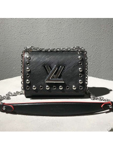 Louis Vuitton Epi Leather Twist PM Bag with Studs M53539 Black 2018