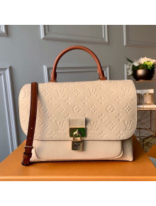Louis Vuitton Marignan Messenger Bag in Empreinte Leather M44545 Crème Beige/Caramel 2019