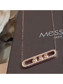 Messika Three Move Crystal Necklace Gold 2019