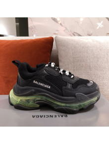 Balenciaga Triple S Sneakers Black/Green 2021 19 (For Women and Men)
