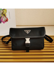 Prada Re-Nylon and Saffiano Leather Smartphone Case Mini Bag 2ZH108 Black/Silver 2021