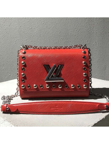 Louis Vuitton Epi Leather Twist MM Bag with Studs M53520 Red 2018