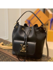 Louis Vuitton Leather Lockme Bucket M57687 Black 2021