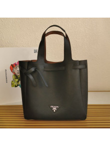 Prada Buckskin Leather Drawstring Bucket Bag 1BG339 Black 2021