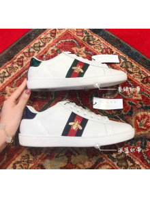Gucci Ace Sneaker with Bee Web White 2018