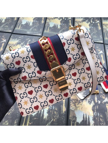 Gucci Sylvie GG Heart Star Small Shoulder Bag 524405 2019
