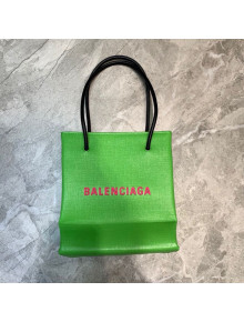 Balenciaga Calfskin Vertical Mini Shopping Tote Bag 201016 Green/Pink 2020