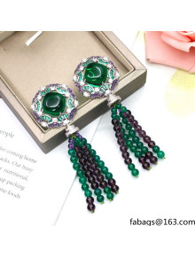 Bvlgari Agate Tassels Earrings 13 Green 2021