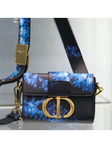 Dior 30 Montaigne Box Bag in Blue Printed Calfskin 2020