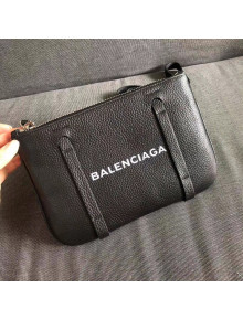 Balen...ga Everyday Calfskin Cross Body Bag Black 2018