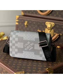 Louis Vuitton Men's Studio Messenger Bag in Damier 3D Canvas N50014 Light Grey 2021