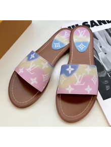 Louis Vuitton LV Escale Lock It Flat Mule Sandals Pink 2020