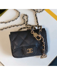 Chanel Quilted Grained Calfskin Classic Belt Bag AP1952 Black 2020