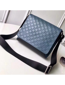 Louis Vuitton Damier Infini Cowhide Leather District PM Bag For Men Blue 2018