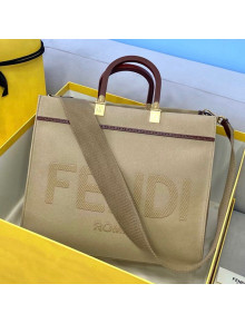 Fendi Sunshine Beige Canvas Medium Shopper Bag Bag 2021