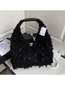 Chanel Tweed Large Hobo Bag AS2292 Black 2020