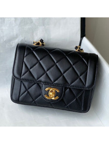 Chanel Lambskin Square Mini Flap Bag AS2309 Black 2021