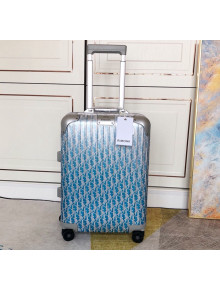 DIOR and RIMOWA Cabin Suitcase Luggage Silver/Blue 2020