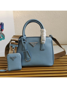 Prada Saffiano Leather Top Handle Bag 1BA296 Blue 2021
