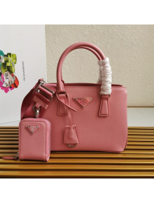 Prada Saffiano Leather Top Handle Bag 1BA296 Pink 2021