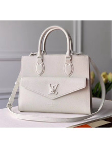 Louis Vuitton Lockme Tote PM Bag in Grainy Calfskin M55817 White 2020