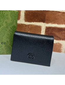Gucci GG Marmont Leather Card Case Wallet 456126 Black 2021 