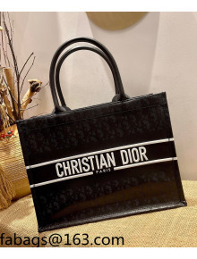 Dior Medium Book Tote Bag in Perforate Leather Black 2021