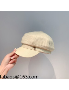 Dior Knit Octagonal Hat White 2021