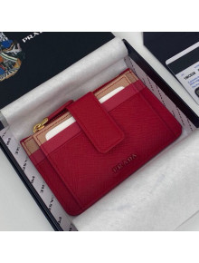 Prada Saffiano Leather Card Holder 1MC038 Red/Pink/Nude 2020