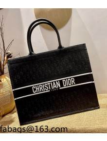 Dior Large Book Tote Bag in Perforate Leather Black 2021
