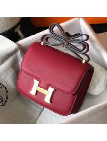 Hermes Constance Bag 18/23cm in Eosom Leather Guava Red/Gold 2021
