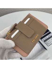 Prada Saffiano Leather Card Holder 1MC038 Nude/Beige 2020