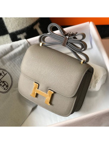 Hermes Constance Bag 18/23cm in Eosom Leather Pitch Grey/Gold 2021