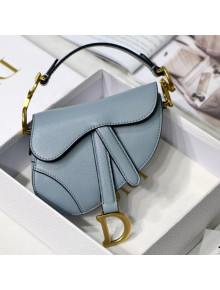 Dior Micro Saddle Bag in Cloud Blue Goatskin 2021 M6008