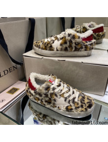 Golden Goose Super-Star Sneakers in Leopard Print Shearling 2021