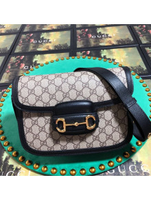 Gucci GG Canvas 1955 Horsebit Small Shoulder Bag 602204 Black 2019