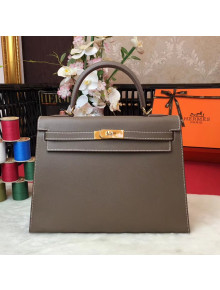 Hermes Kelly 32cm  Original Epsom Leather Bag Dark Grey