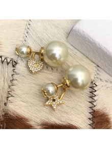 Dior Tribales Short Earrings With Crystal Lock and Star 2020