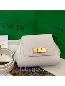 Bottega Veneta Mini Belt Bag in Textured Leather White 2020