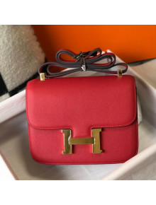 Hermes Constance Bag 18/23cm in Eosom Leather Bright Red/Gold 2021