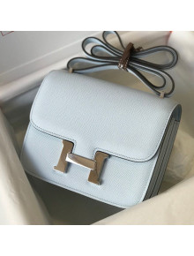 Hermes Constance Bag 18cm in Epsom Leather Pale Blue/Silver 2021