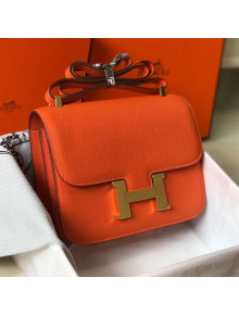 Hermes Constance Bag 18/23cm in Eosom Leather Orange/Gold 2021