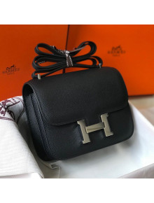 Hermes Constance Bag 18/23cm in Eosom Leather Black/Silver 2021