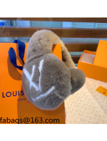 Louis Vuitton Fur Earmuff Grey 2021 110417