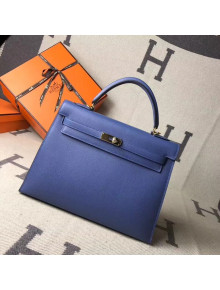 Hermes Kelly 28cm/32cm Original Epsom Leather Bag Royal Blue
