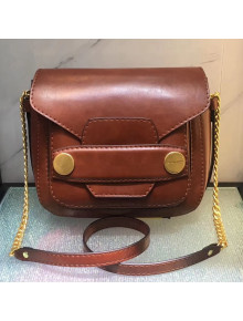 Stella McCartney Popper Bag in Alter-Nappa Leather Reddish Brown 2018