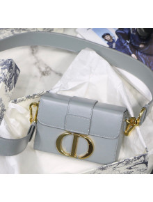 Dior 30 Montaigne Mini Box Shoulder Bag in Grey Box Calfskin 2020