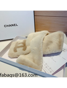 Chanel Fur Earmuff Beige 2021 110418