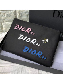 Dior x Kaws Men's Nylon Bee Logo Pouch 2019